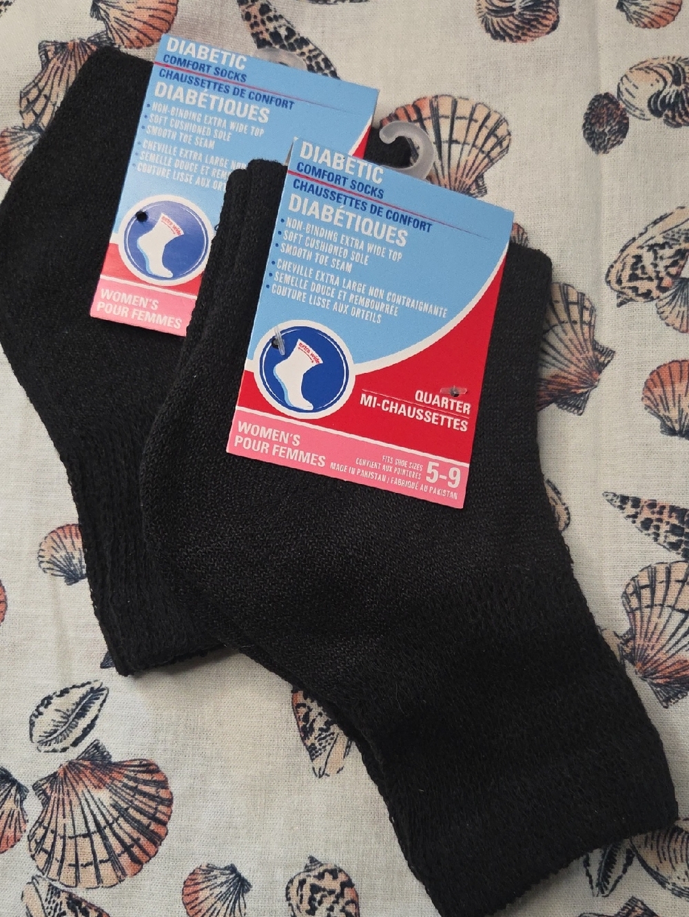 Women's Black Quarter Socks - Women's Size 5-9